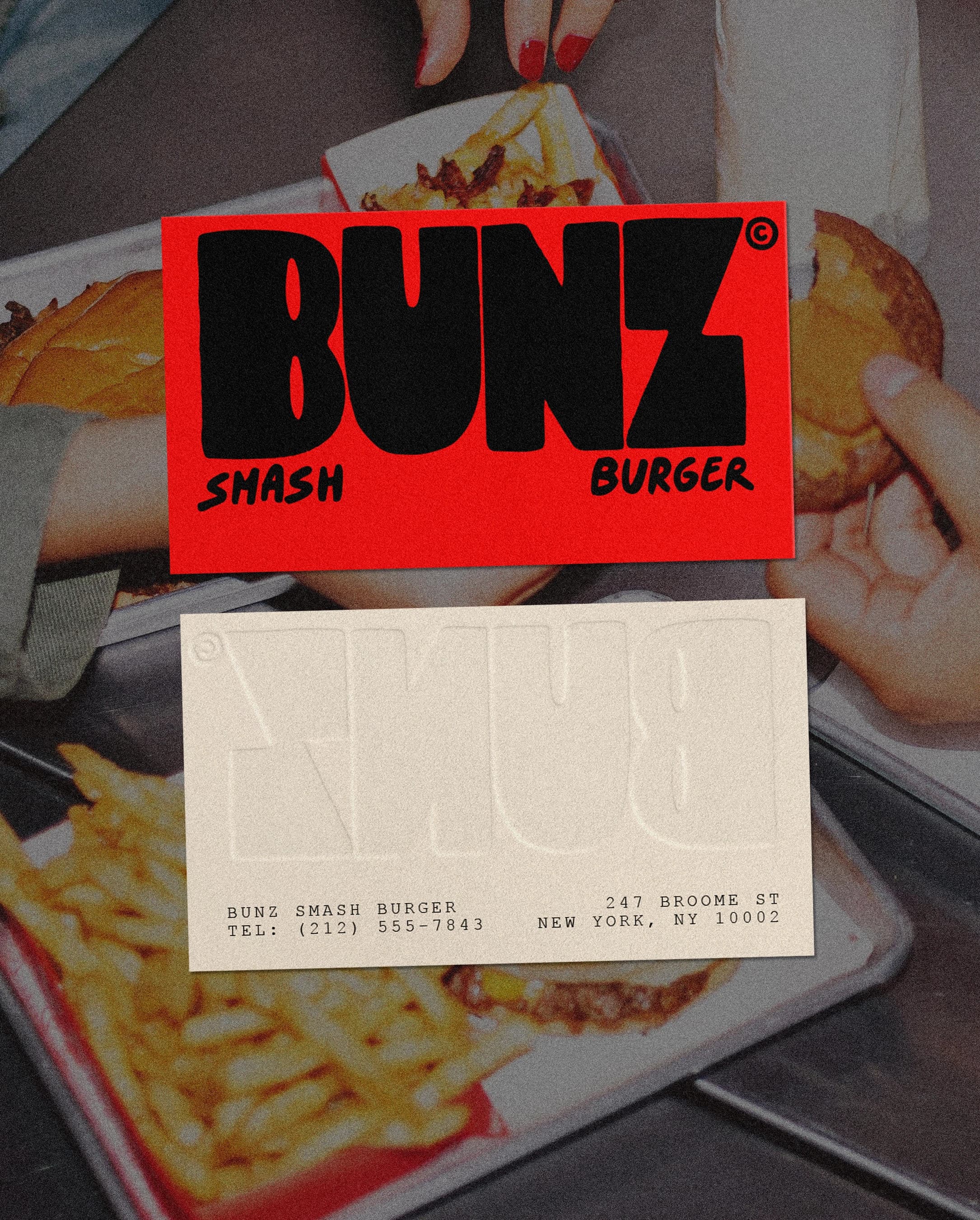 BUNZ — Smash Burger with Attitude — Business Cards