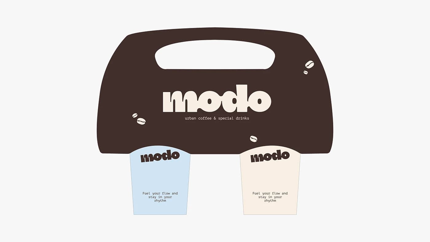 Modo — Urban Coffee & Special Drinks — Carrier & Cup Wraps