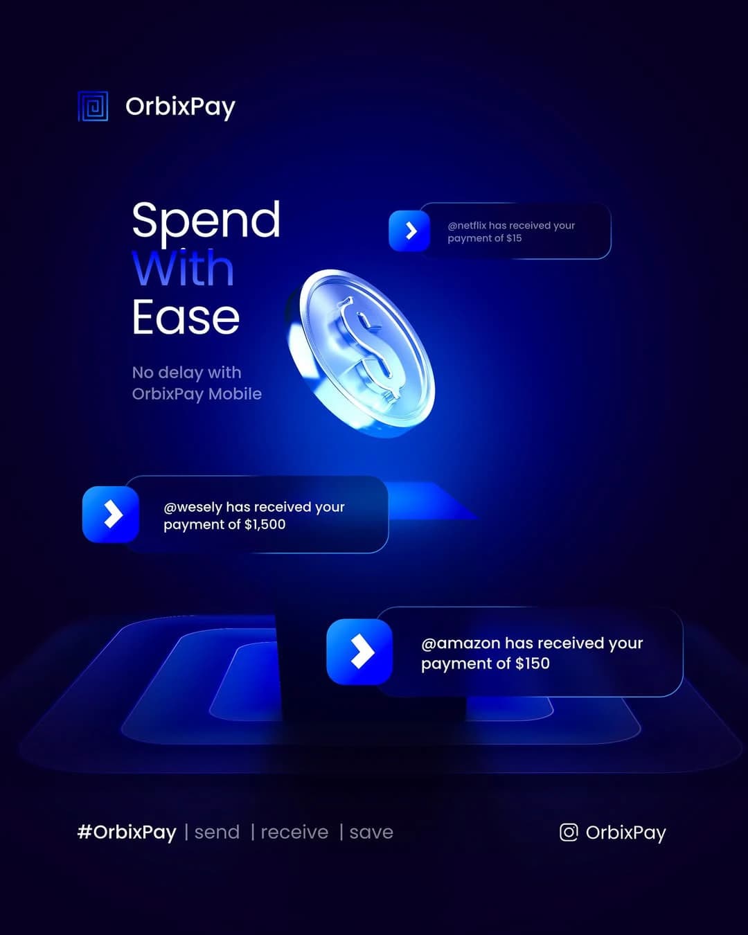 OrbixPay — Social for a Modern Banking App — Spend With Ease