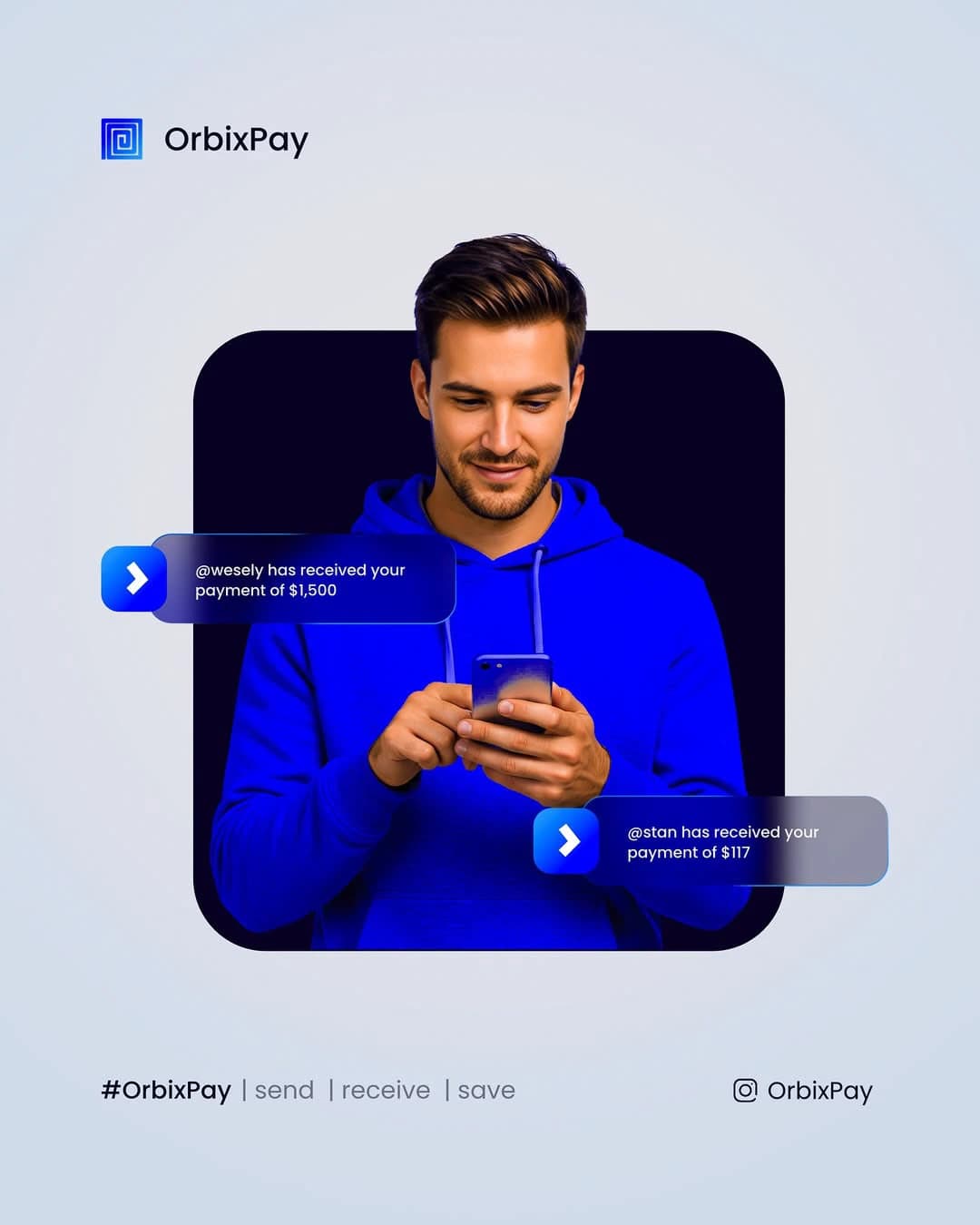 OrbixPay — Social for a Modern Banking App — Payments In Real Time