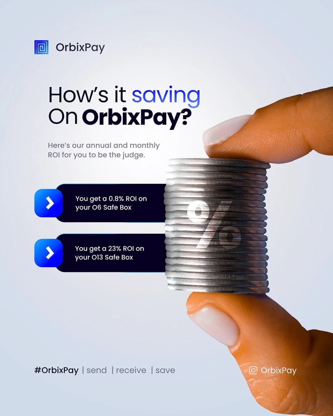 OrbixPay — Social for a Modern Banking App — Saving ROI