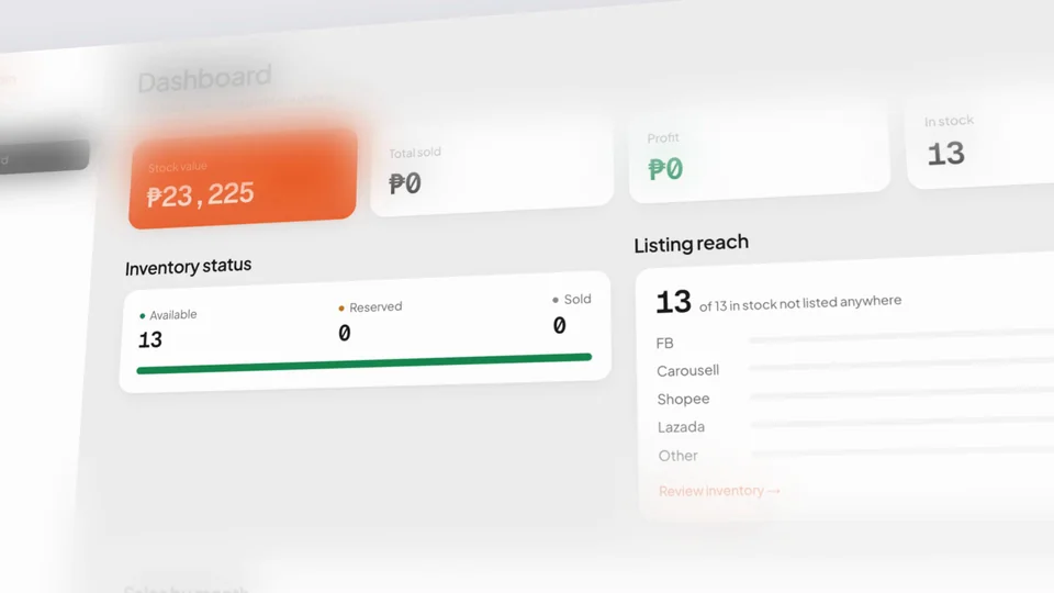 Partsbin — Inventory + AI Listings — hero clip