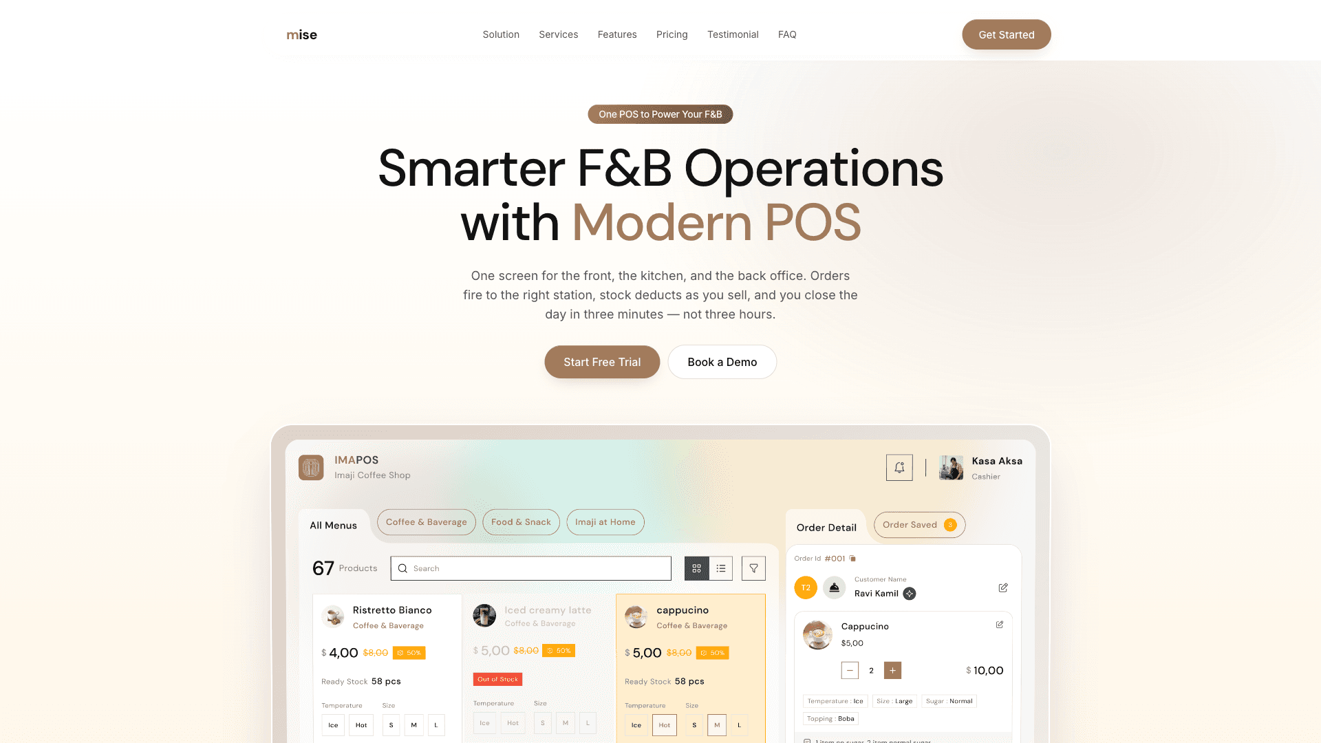 Mise — Modern POS for F&B — screenshot 1