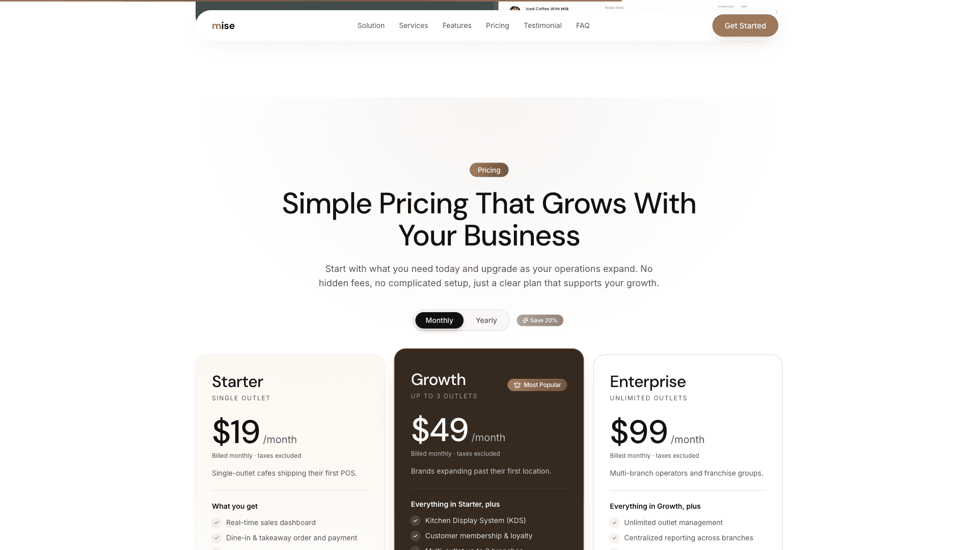 Mise — Modern POS for F&B — screenshot 4