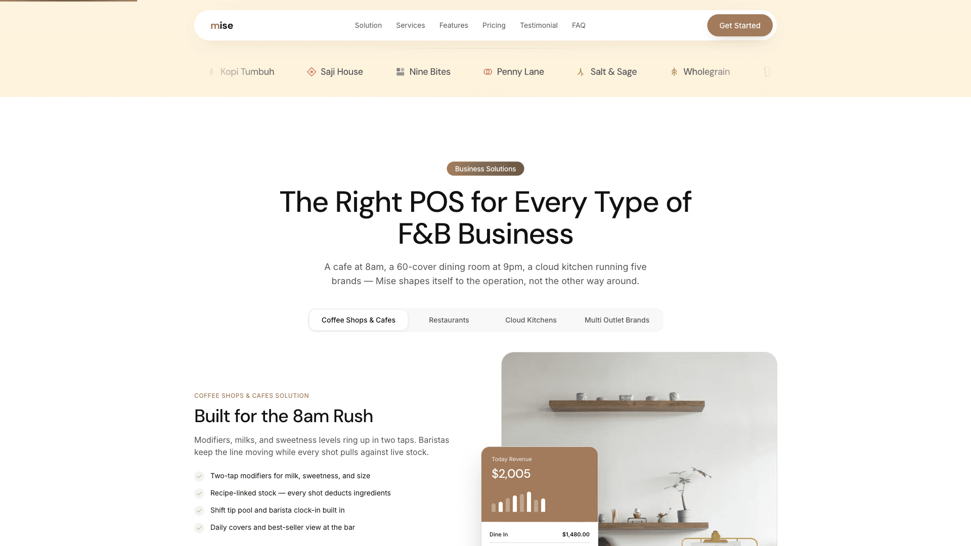 Mise — Modern POS for F&B — screenshot 2