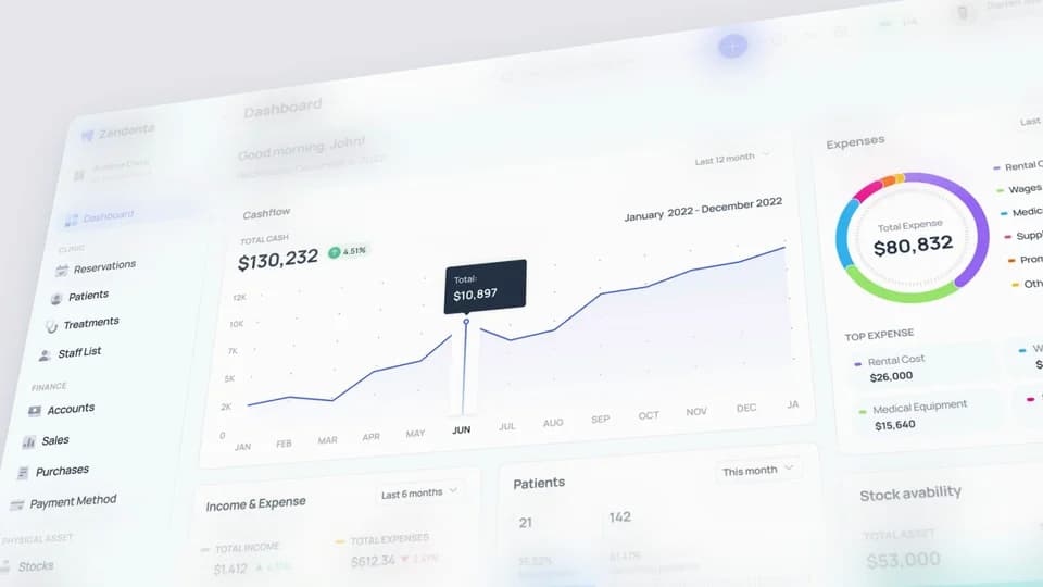 Zendenta — clinic dashboard, calendar, and patient booking preview