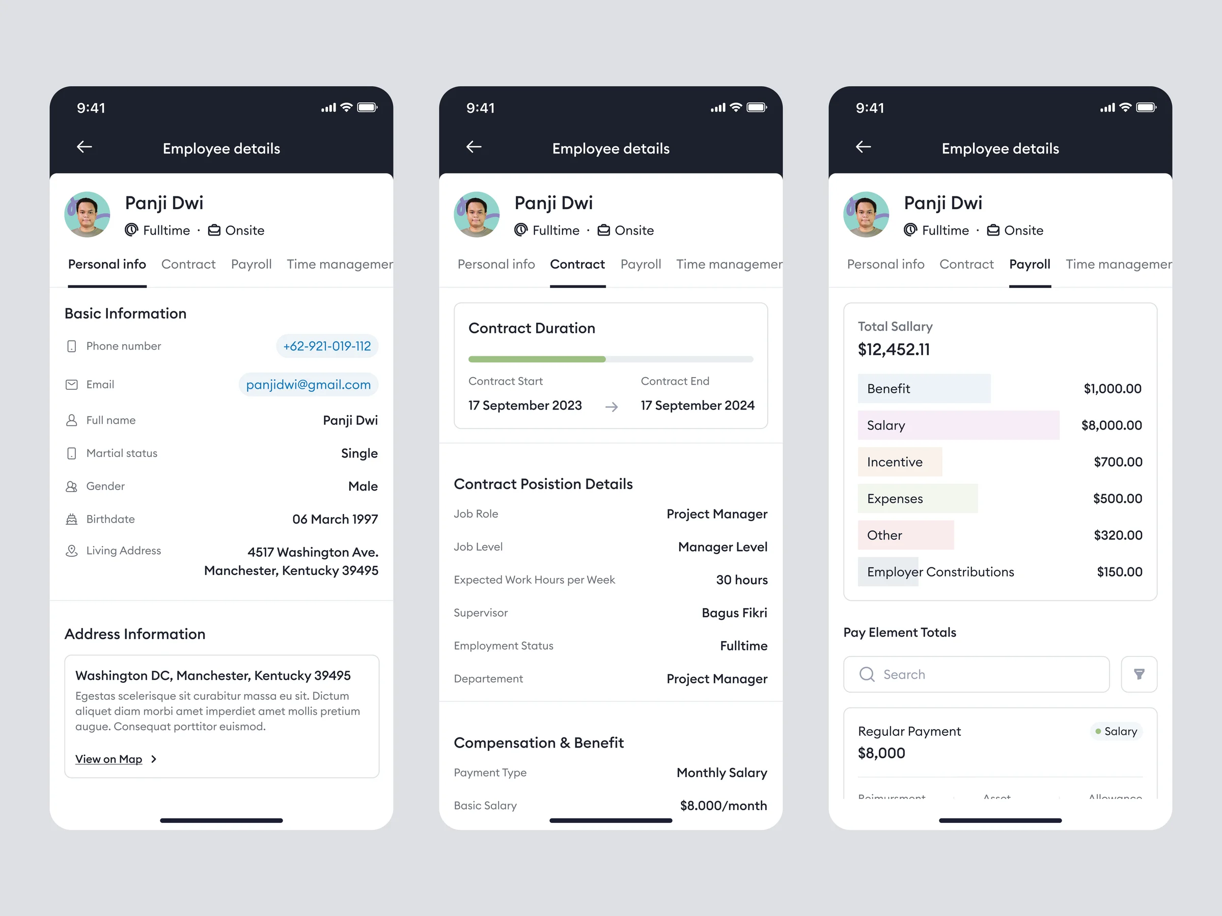 Profile & payroll