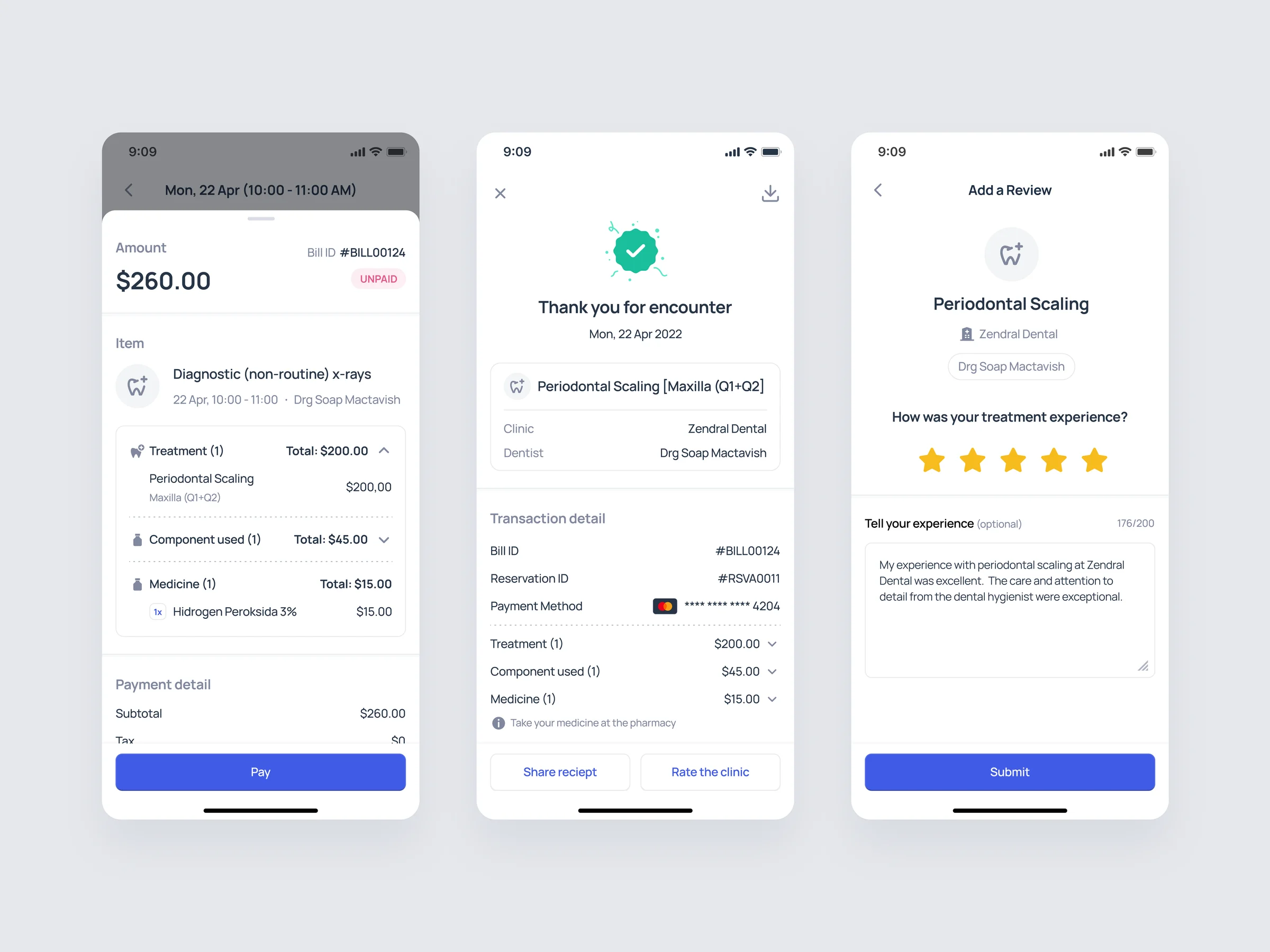 Pay & review